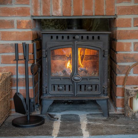 Warm up by the fire after a long country walk along the Pembrokeshire Coastline