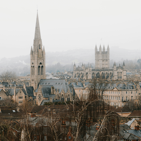 Venture into the centre of Bath, about a mile away