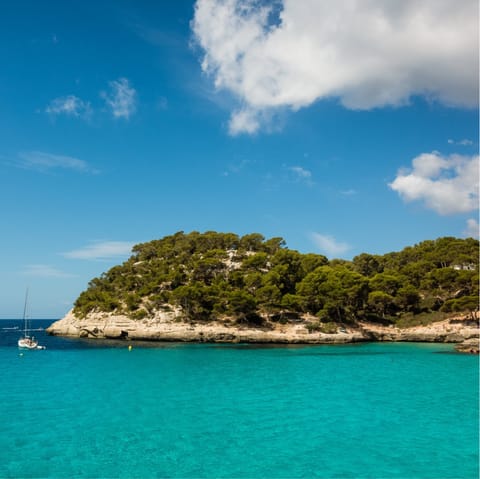 Escape to Cala en Forcat for a day of sun, only a few minutes away 