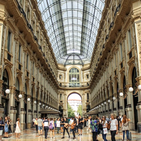 Shop at Galleria Vittorio Emanuele – it's just a short walk away