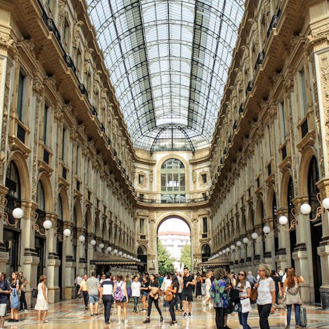 Shop at Galleria Vittorio Emanuele – it's just a short walk away