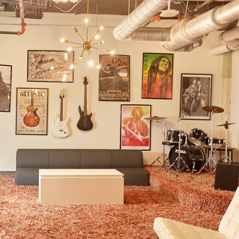 Write the next hit song in the music lounge