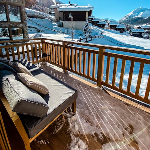 Catch some rays on the sun-trap of a balcony, even in the winter months