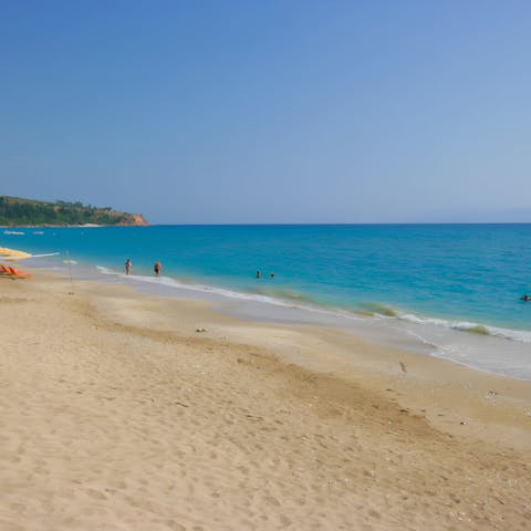 Head down to the coast to explore some gorgeous sandy Grecian beaches