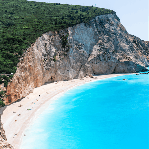 Discover Lefkada's secluded white sand beaches and crystal clear waters