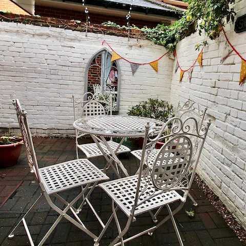 Enjoy some afternoon tea in the quaint garden setting