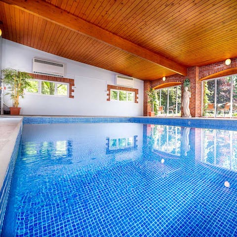 Enjoy a refreshing dip in the communal indoor pool