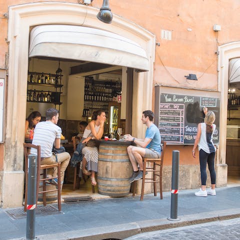 Eat out at the classic Roman restaurants nearby
