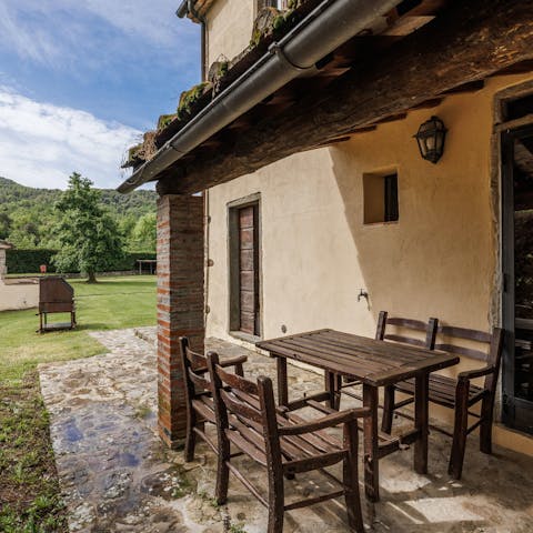 Look forward to digging into homemade pasta dishes on the terrace