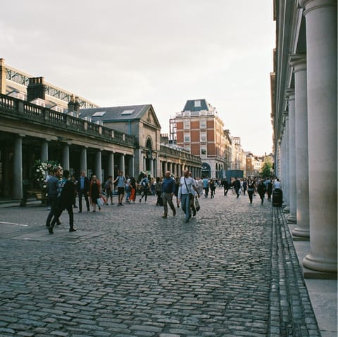 Spend an evening dining out in Covent Garden, eighteen minutes away on foot