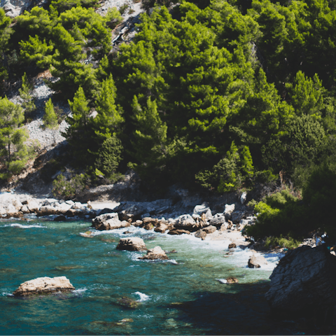 Discover hidden coves and beaches nestled along the coast of Zadar