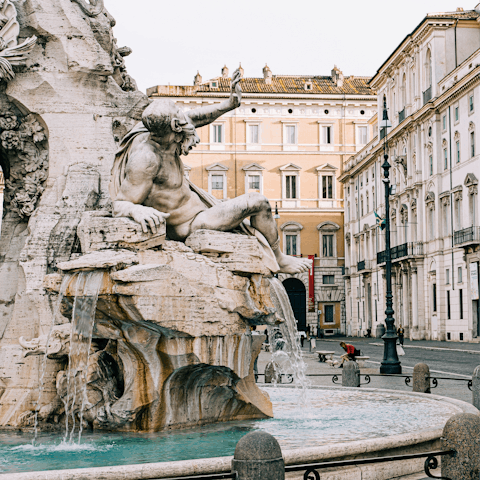 Have a stroll to beautiful Piazza Navona, just a ten-minute walk away