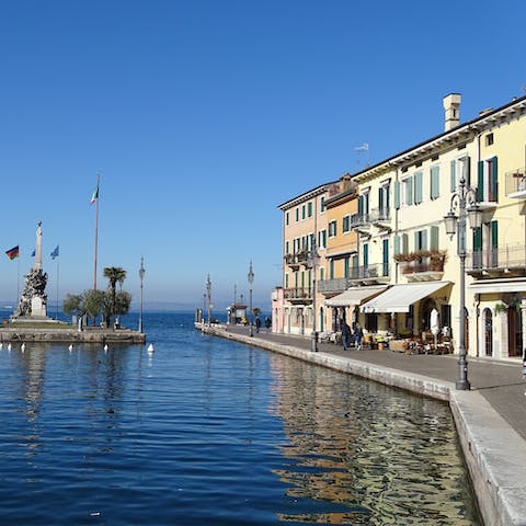 Explore the charming town of Lazise, a short drive away