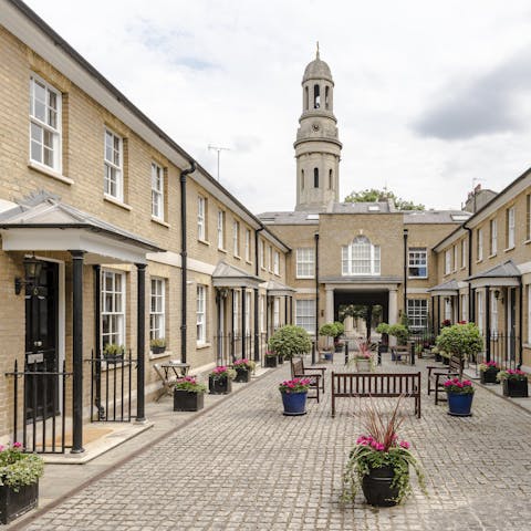 Enjoy the peace and quiet of the enclosed courtyard