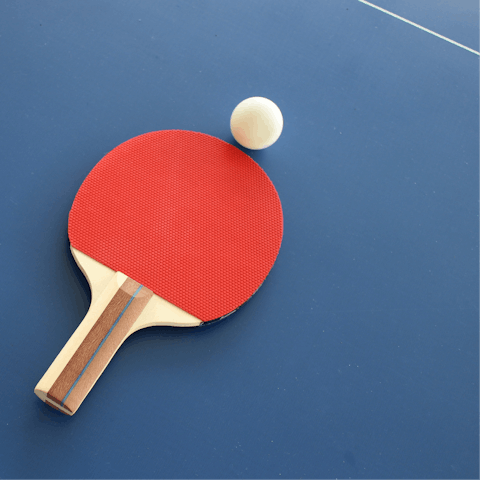 Challenge a loved one to a few games of table tennis in the sunshine