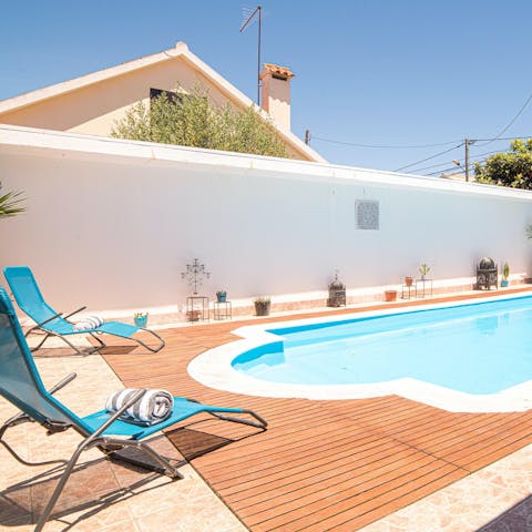 Spend lazy days lounging by the pool, soaking up the Portuguese sun