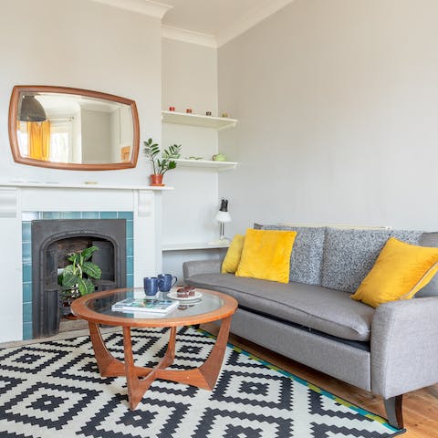 Cosy up in the stylish living room