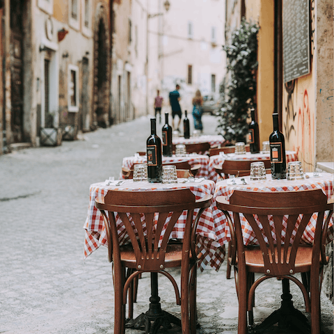 Wine and dine at low-key, local spots – home to some of the best food in the Eternal City