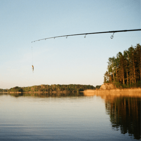 Spend the day fishing at the on-site lake
