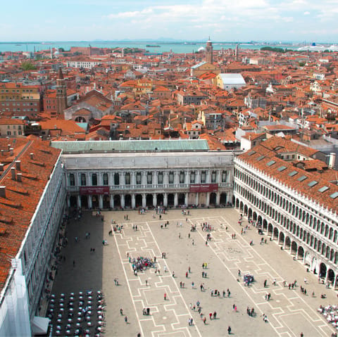Stroll through Venice's oldest district towards the nearby Piazza San Marco