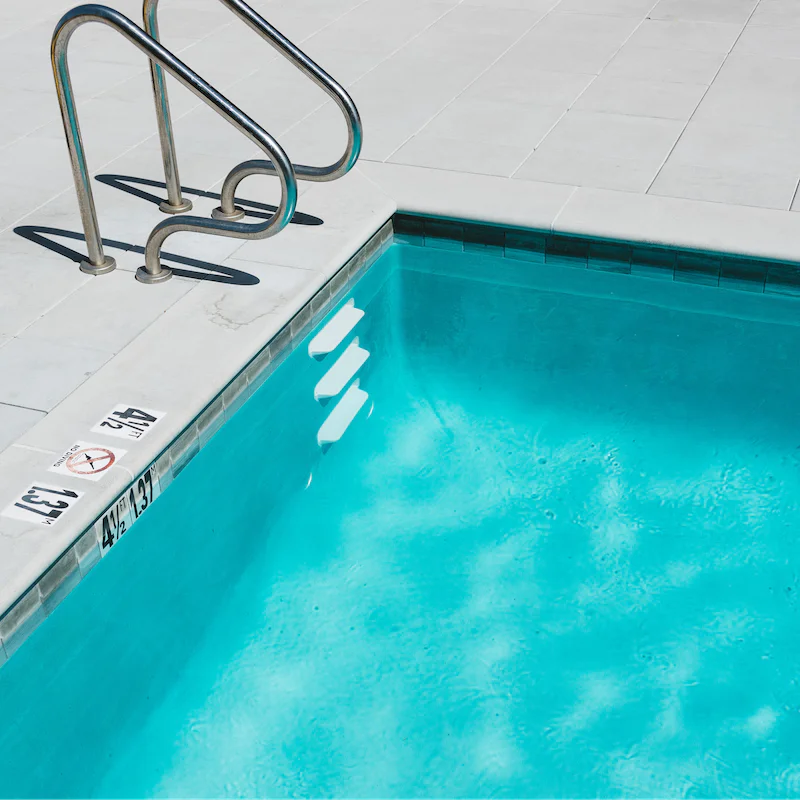 Go for a dip in the communal pool to cool off