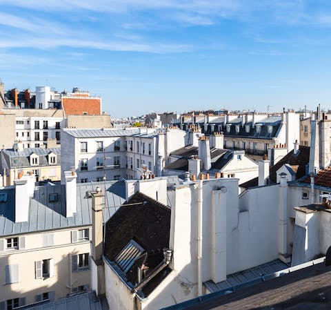 Enjoy quintessential Parisian rooftop views from your home's ceiling windows