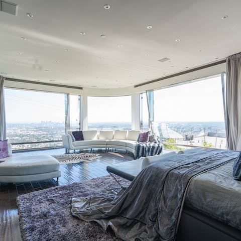 Wake up to incredible views from the super luxe master suite