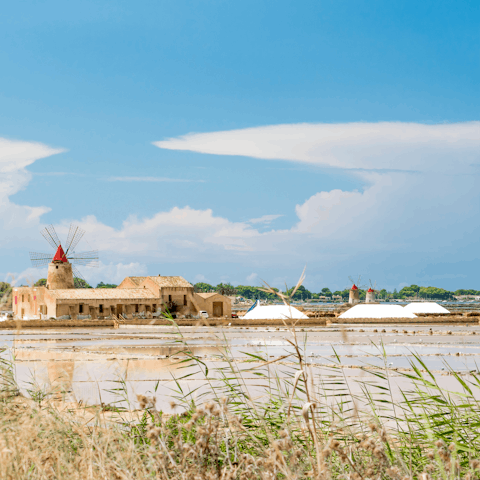 Visit the quaint town of Marsala in Sicily and discover the stunning salt ponds
