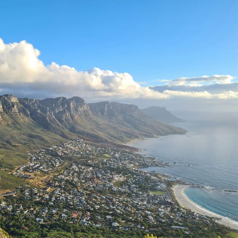 Stay in Tamboerskloof, an eight-minute drive from Camps Bay's beaches