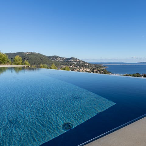 Cool off from the Mediterranean sun with a dip in the infinity pool