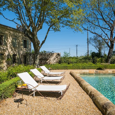 Bask in the Provencal sun by the private magnesium pool