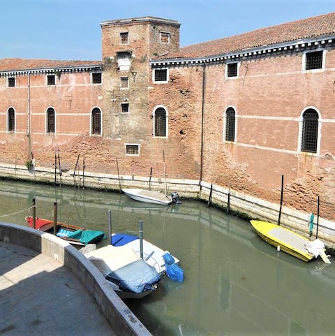 Stay right along the canal, just across from the Arsenale and Biennale Festival