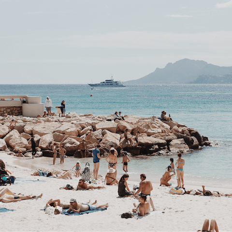 Drive to the coast in thirty minutes to spend a day on the beach at Cannes