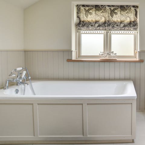 Unwind with a long soak in the bath after a busy day
