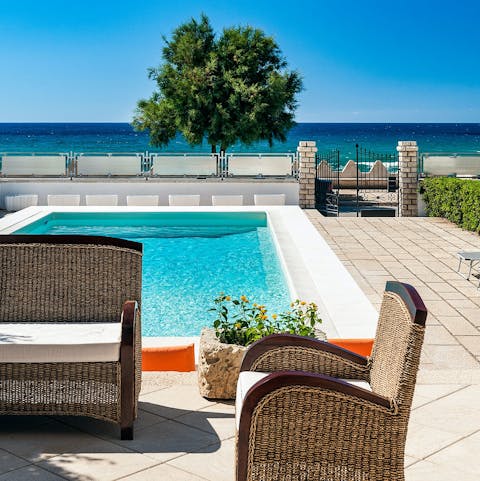 Feel the refreshing spirit of the sea whilst relaxing by the pool