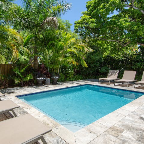 Take refreshing dips in the private pool