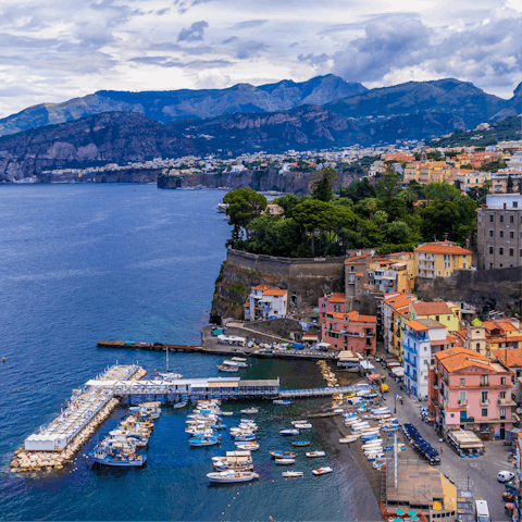 Take in stunning sea views in Sorrento – you can walk there or drive