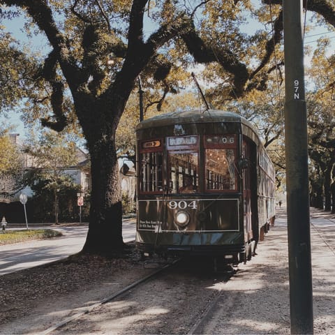 Hop on a street car and explore, there's a stop two minutes away