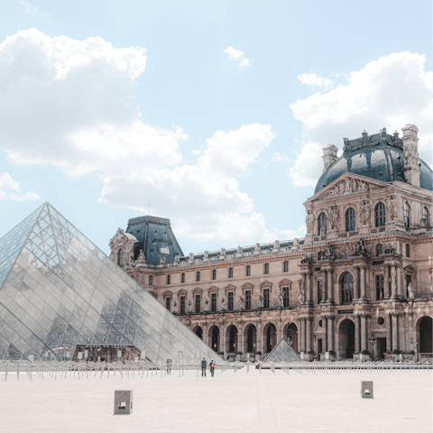 Explore Paris, including the Louvre Museum – it’s within walking distance