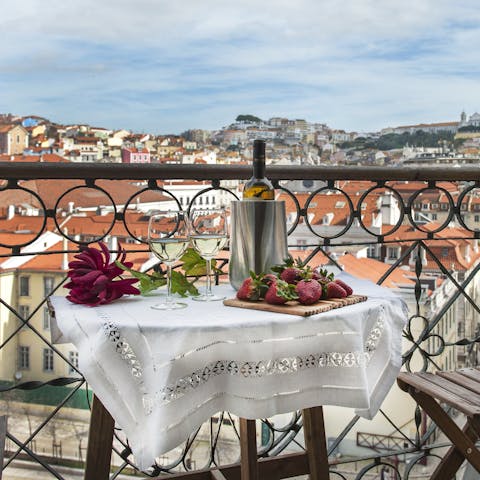Take in the the Lisbon city vistas from your private balcony