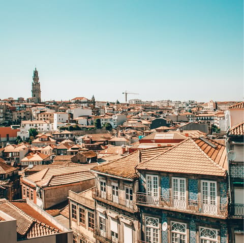 Stay in the heart of Porto, within easy walking distance of the top attractions