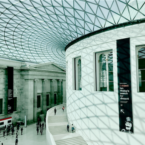 Spend an afternoon poring over the artefacts in the British Museum, a twenty-minute walk away