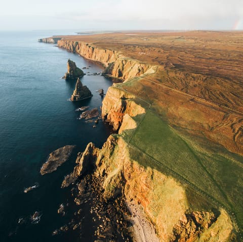 Marvel at the Duncansby Stacks – you need only drive thirty minutes