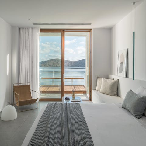 Step out onto your sea-view balcony for some fresh air each morning