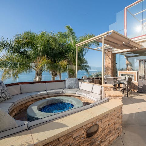 Linger around the fire pit long into the night