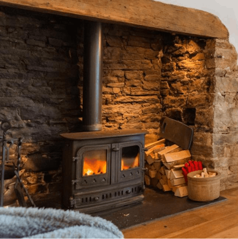 Gather around your cosy wood burner fireplace on chilly winter evenings