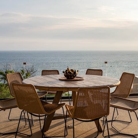 Dig into tortillas prepared by a private chef with breathtaking views