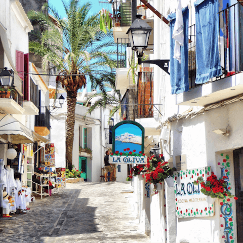Visit Ibiza town, which is a twenty-minute drive from the villa