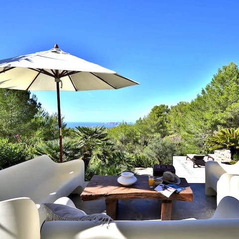 Enjoy the views of the Balearic Sea from the terrace