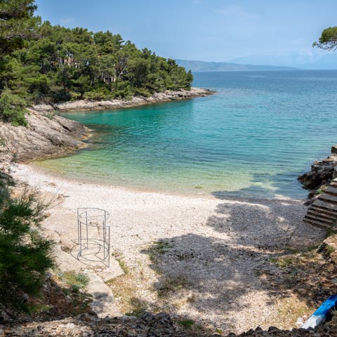 Visit some stunning and secluded beaches around the coast of the island of Brač